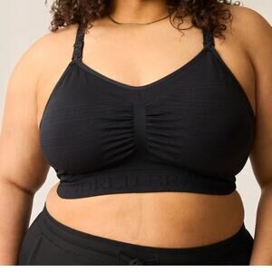 Kindred Bravely Sublime Hands-Free Pumping & Nursing Bra Black Busty XL